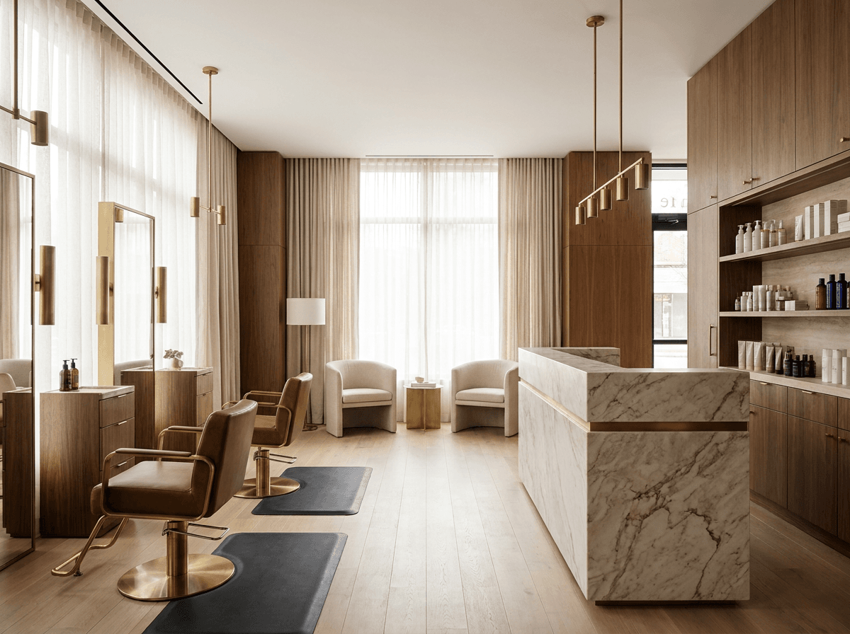 Studio imagery example: a modern salon interior